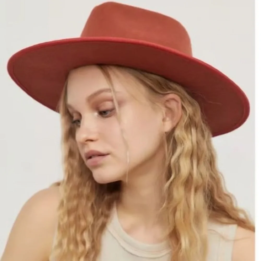 WYETH 100% wool orange rust hat - Picture 3 of 11